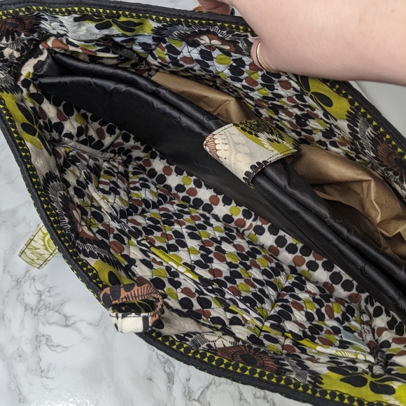 Vera Bradley Laptop Tote Cocoa Moss - Picture 7 of 12